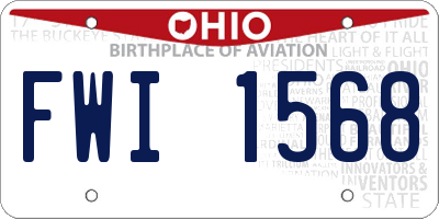OH license plate FWI1568