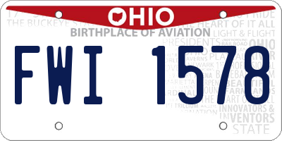 OH license plate FWI1578