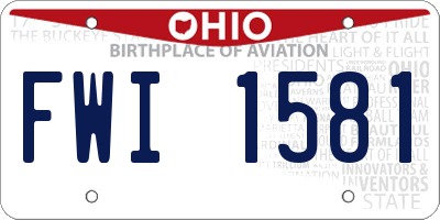OH license plate FWI1581