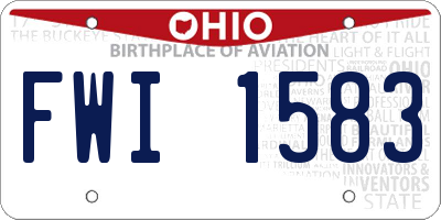 OH license plate FWI1583