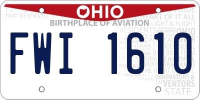 OH license plate FWI1610