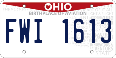 OH license plate FWI1613