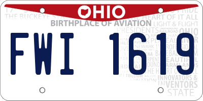 OH license plate FWI1619