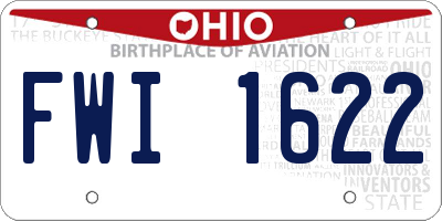 OH license plate FWI1622