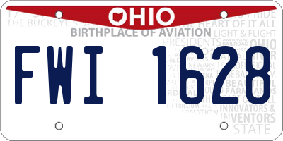 OH license plate FWI1628