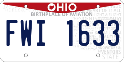 OH license plate FWI1633