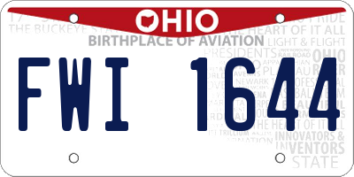 OH license plate FWI1644