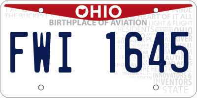 OH license plate FWI1645