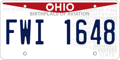 OH license plate FWI1648