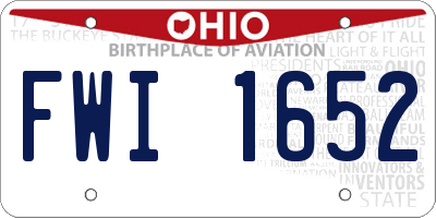 OH license plate FWI1652