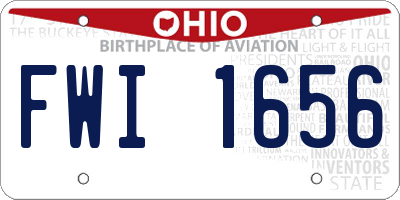OH license plate FWI1656