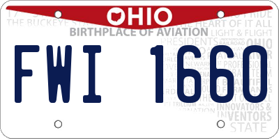 OH license plate FWI1660