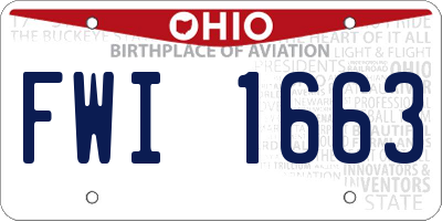 OH license plate FWI1663