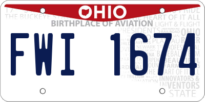 OH license plate FWI1674