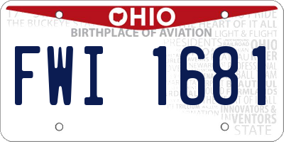 OH license plate FWI1681