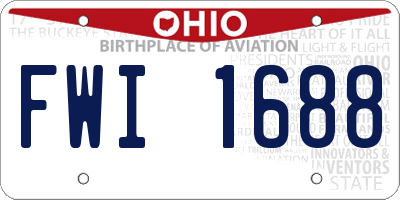 OH license plate FWI1688