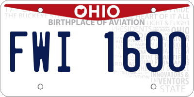 OH license plate FWI1690