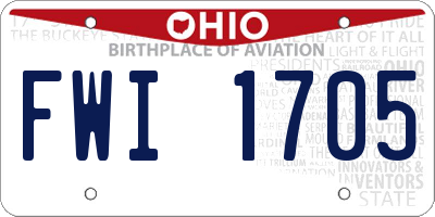 OH license plate FWI1705