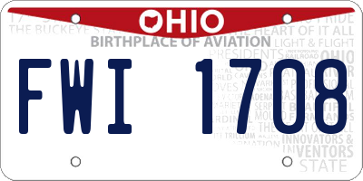 OH license plate FWI1708