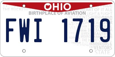 OH license plate FWI1719