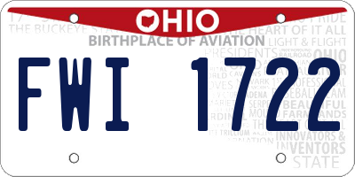 OH license plate FWI1722