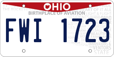 OH license plate FWI1723