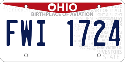 OH license plate FWI1724