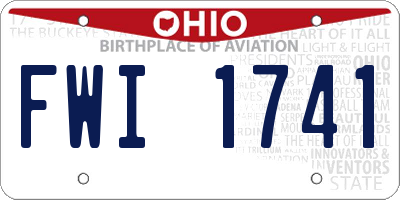 OH license plate FWI1741