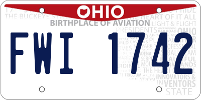 OH license plate FWI1742