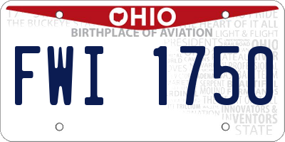 OH license plate FWI1750
