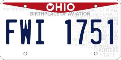 OH license plate FWI1751