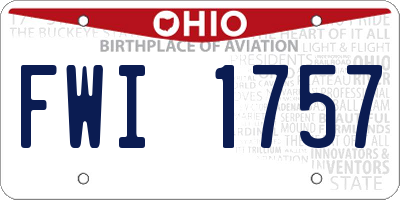 OH license plate FWI1757