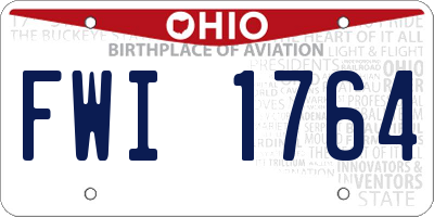OH license plate FWI1764