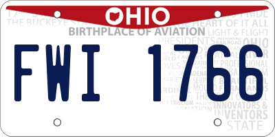 OH license plate FWI1766