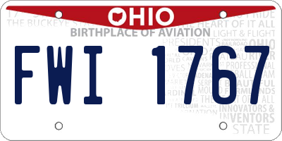 OH license plate FWI1767