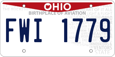 OH license plate FWI1779