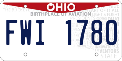 OH license plate FWI1780