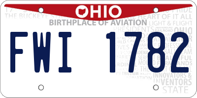 OH license plate FWI1782