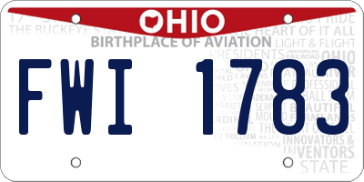 OH license plate FWI1783