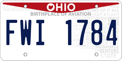 OH license plate FWI1784