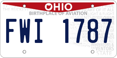 OH license plate FWI1787