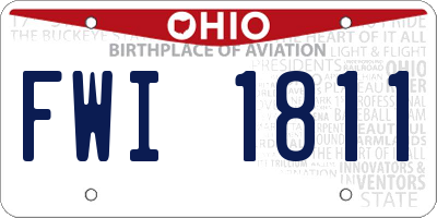 OH license plate FWI1811