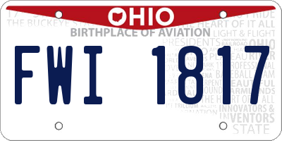 OH license plate FWI1817