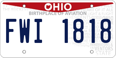 OH license plate FWI1818