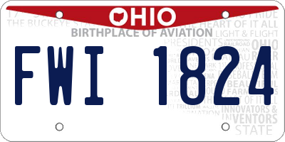 OH license plate FWI1824