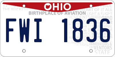 OH license plate FWI1836