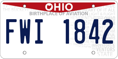 OH license plate FWI1842