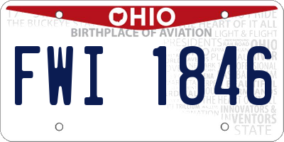OH license plate FWI1846