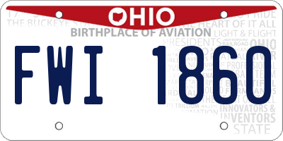 OH license plate FWI1860