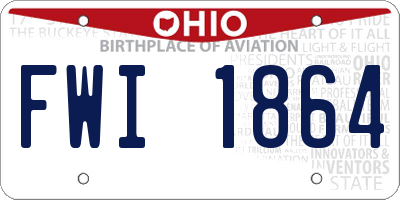 OH license plate FWI1864
